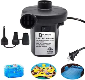 BOMPOW Electric Air Pump for Inflatables Air Mattress Pump